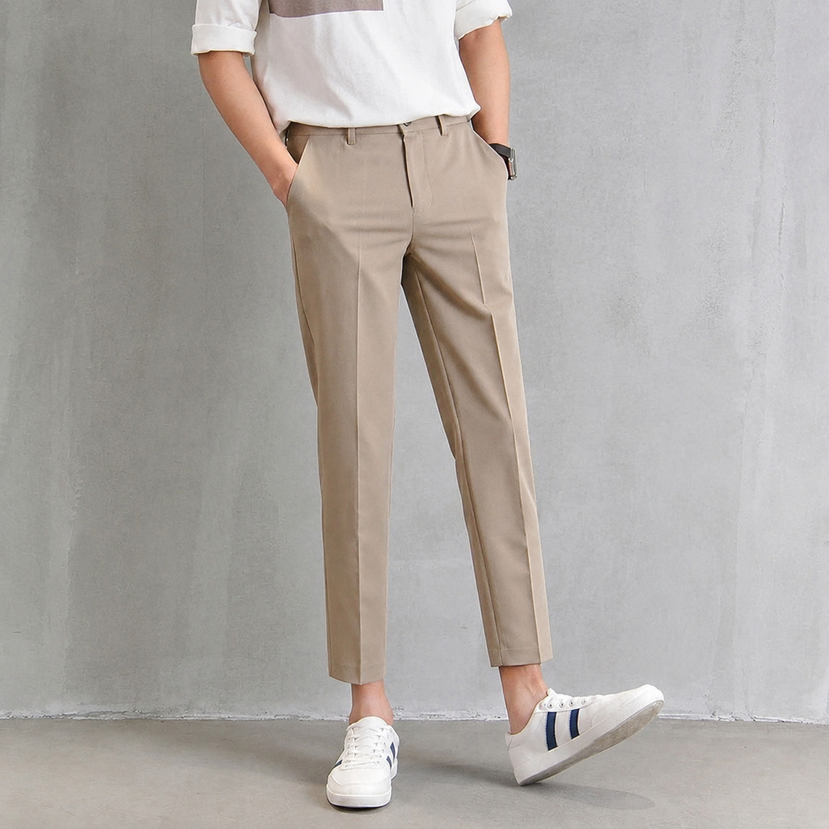 Cropped Tapered Trousers