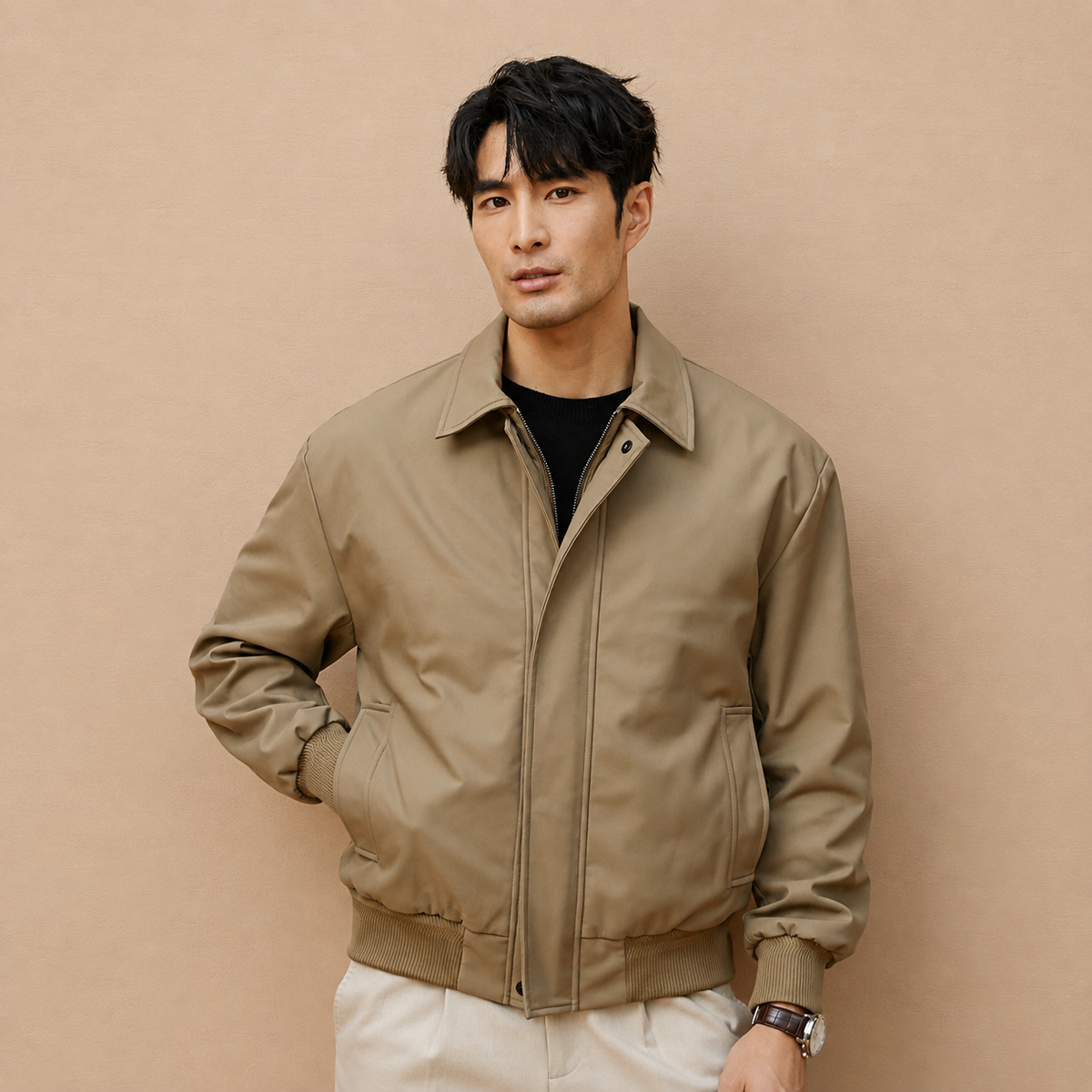 Relaxed Harrington Jacket