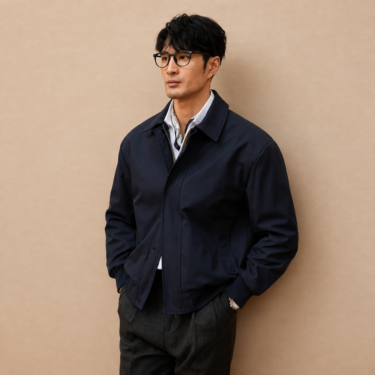Relaxed Harrington Jacket